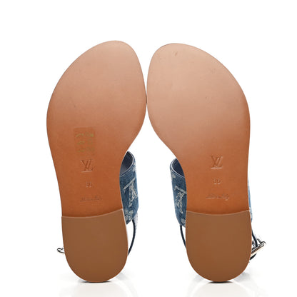 Louis Vuitton Denim Monogram Sandals 36 Blue 5 of 9