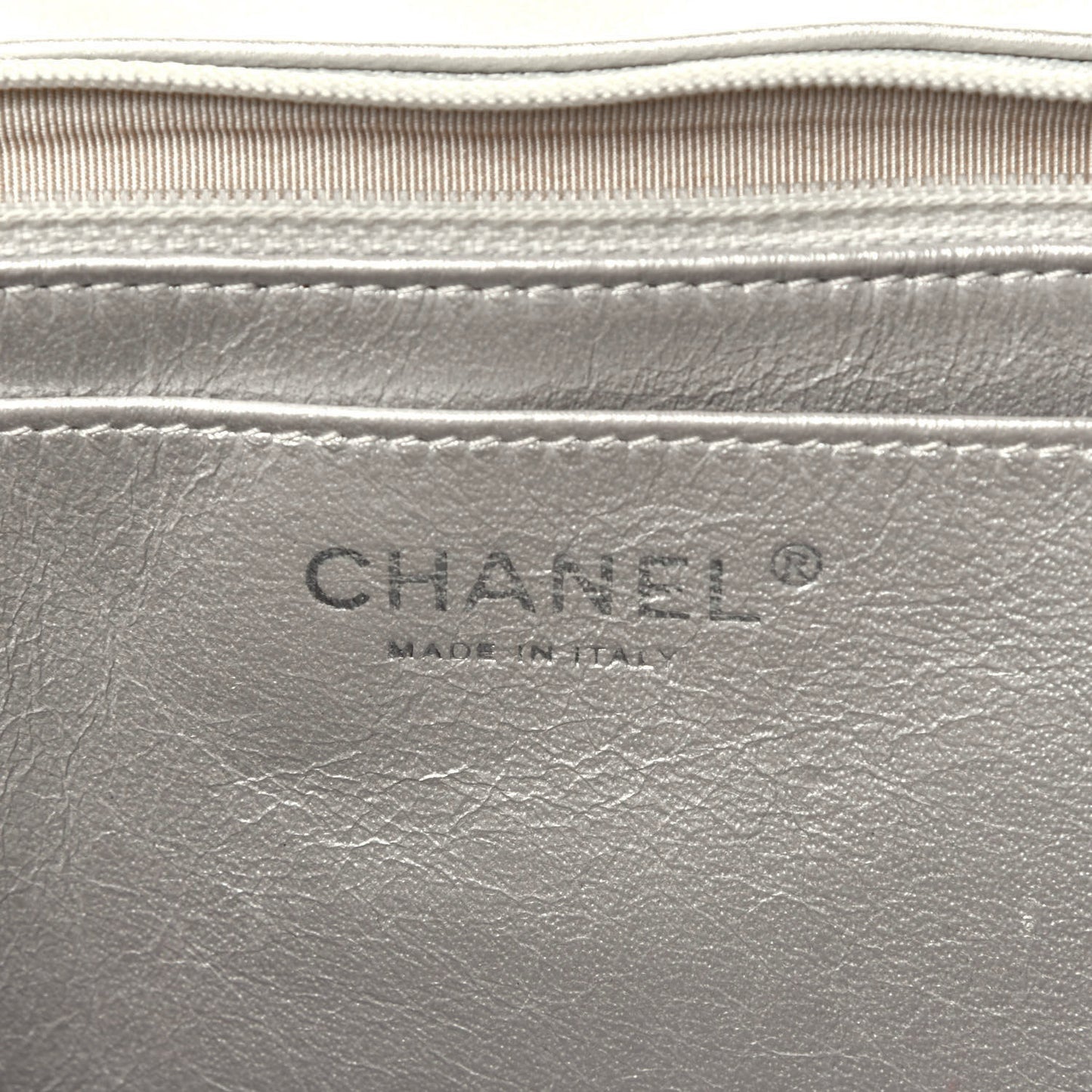 Metallic Lambskin Quilted Snake Chain 2.55 Reissue Flap Silver