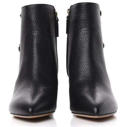 Valentino Garavani Pebbled Calfskin Rockstud 70mm Ankle Boots 37 Black 2 of 11