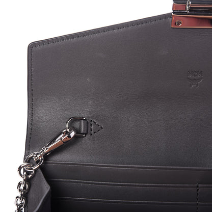 MCM Visetos Large Patricia Wallet On Chain Phantom Grey 7 of 11