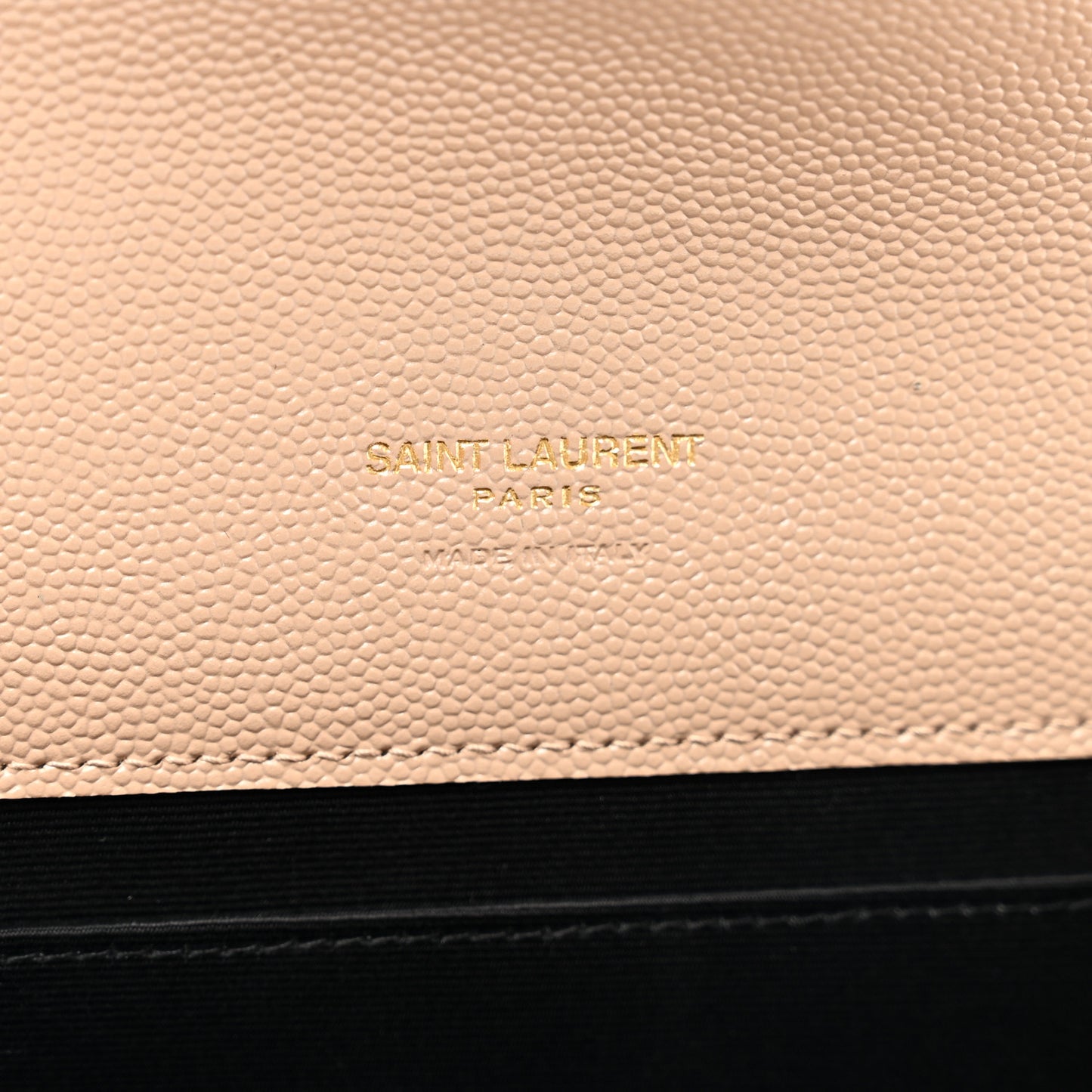Grain De Poudre Matelasse Chevron Monogram Envelope Clutch Dark Beige
