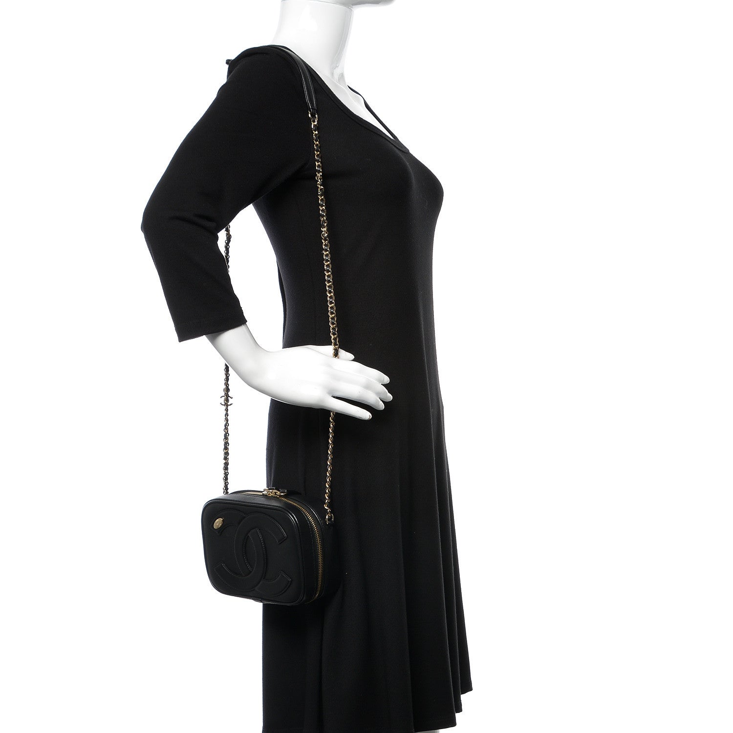 Chanel Calfskin CC Mania Camera Case Black 2 of 11