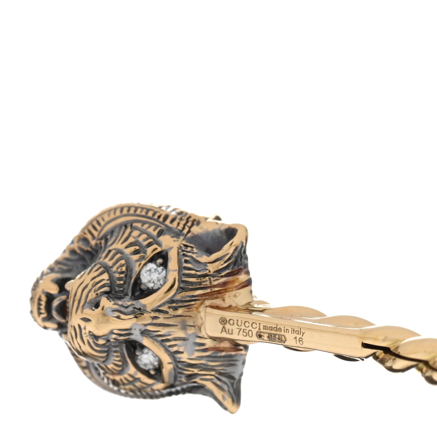 18K Yellow Gold Diamond Citrine Pink Tourmaline Marche des Merveilles Feline Cuff Bracelet