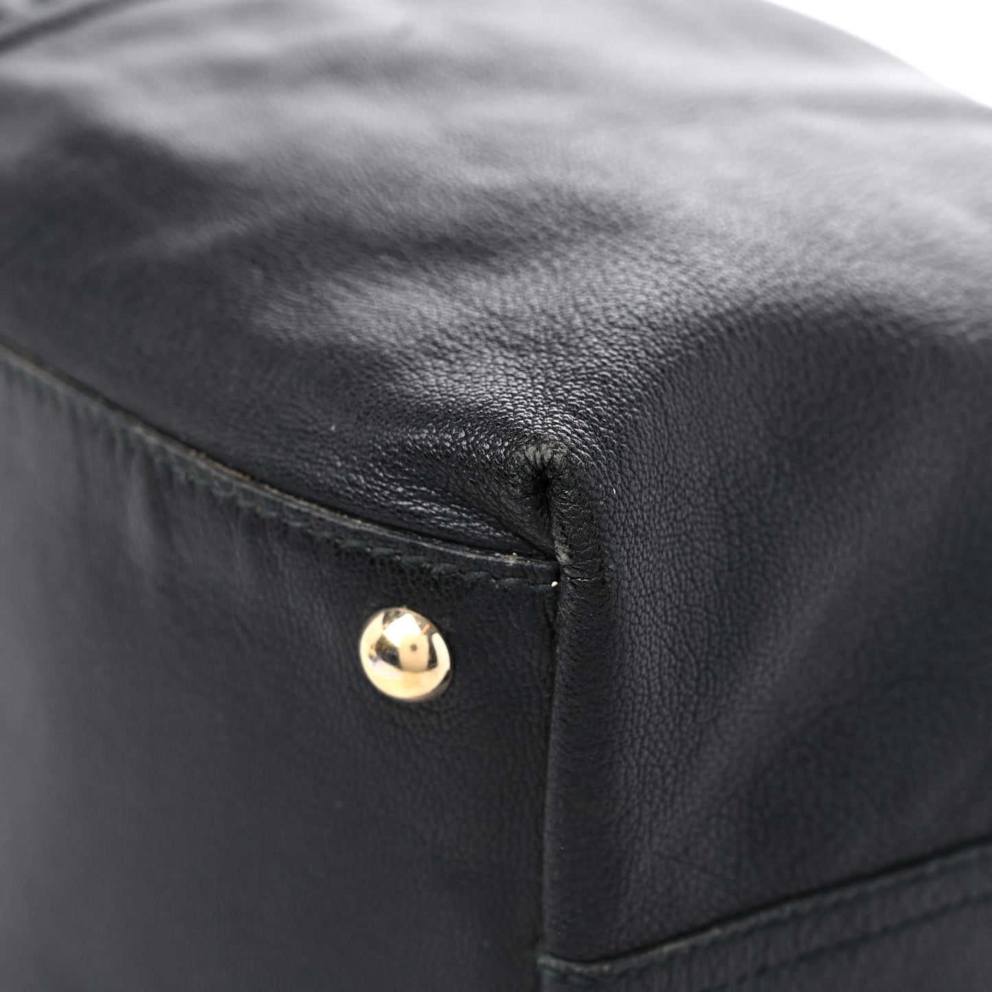 Calfskin Reversible Double Sac Y Tote Black Gold