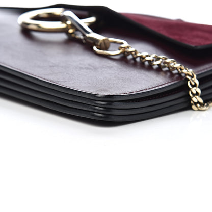 Chloe Suede Calfskin Medium Faye Shoulder Bag Dark Purple 10 of 11