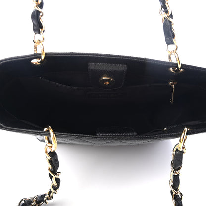 Chanel Caviar Quilted Petit Shopping Tote PST Black 4 of 4