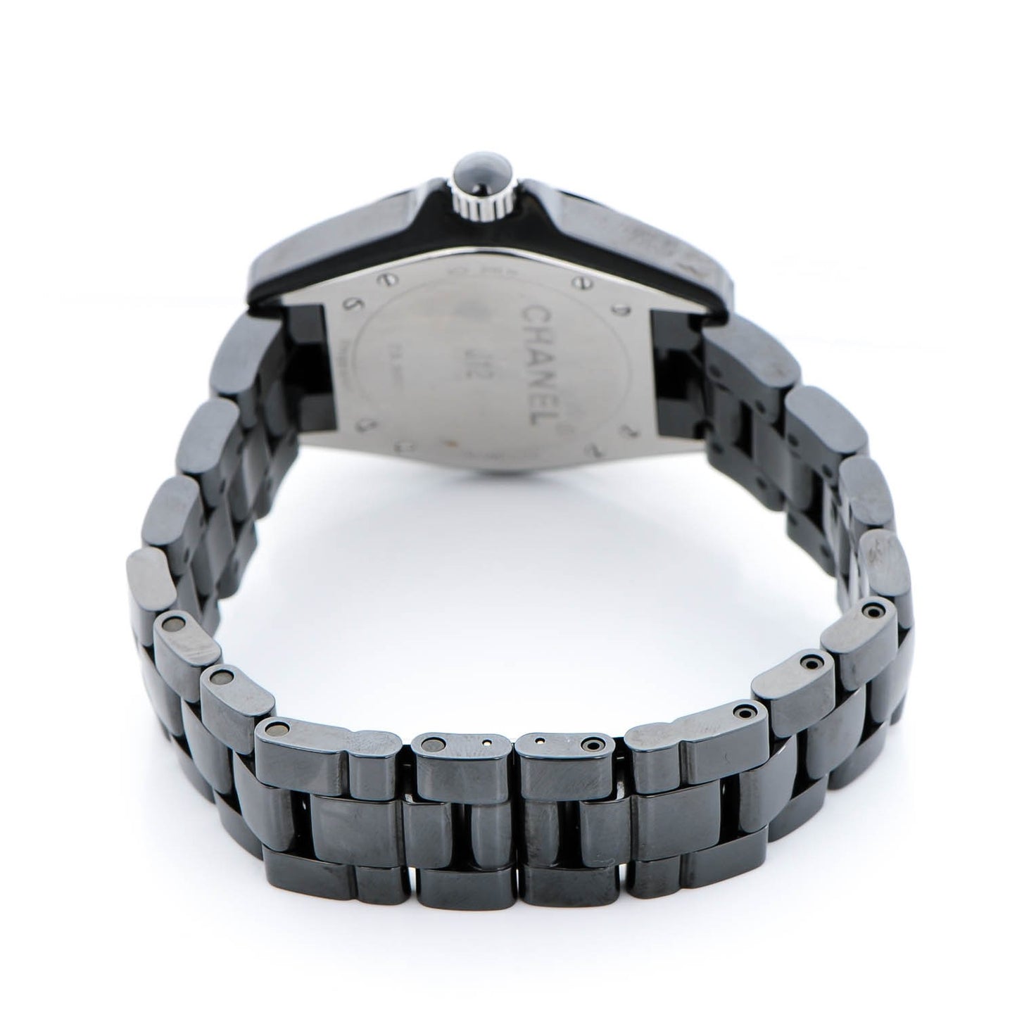 Stainless Steel Ceramic Diamond Pave Bezel 38mm J12 Haute Joaillerie Chromatic Automatic Watch Black