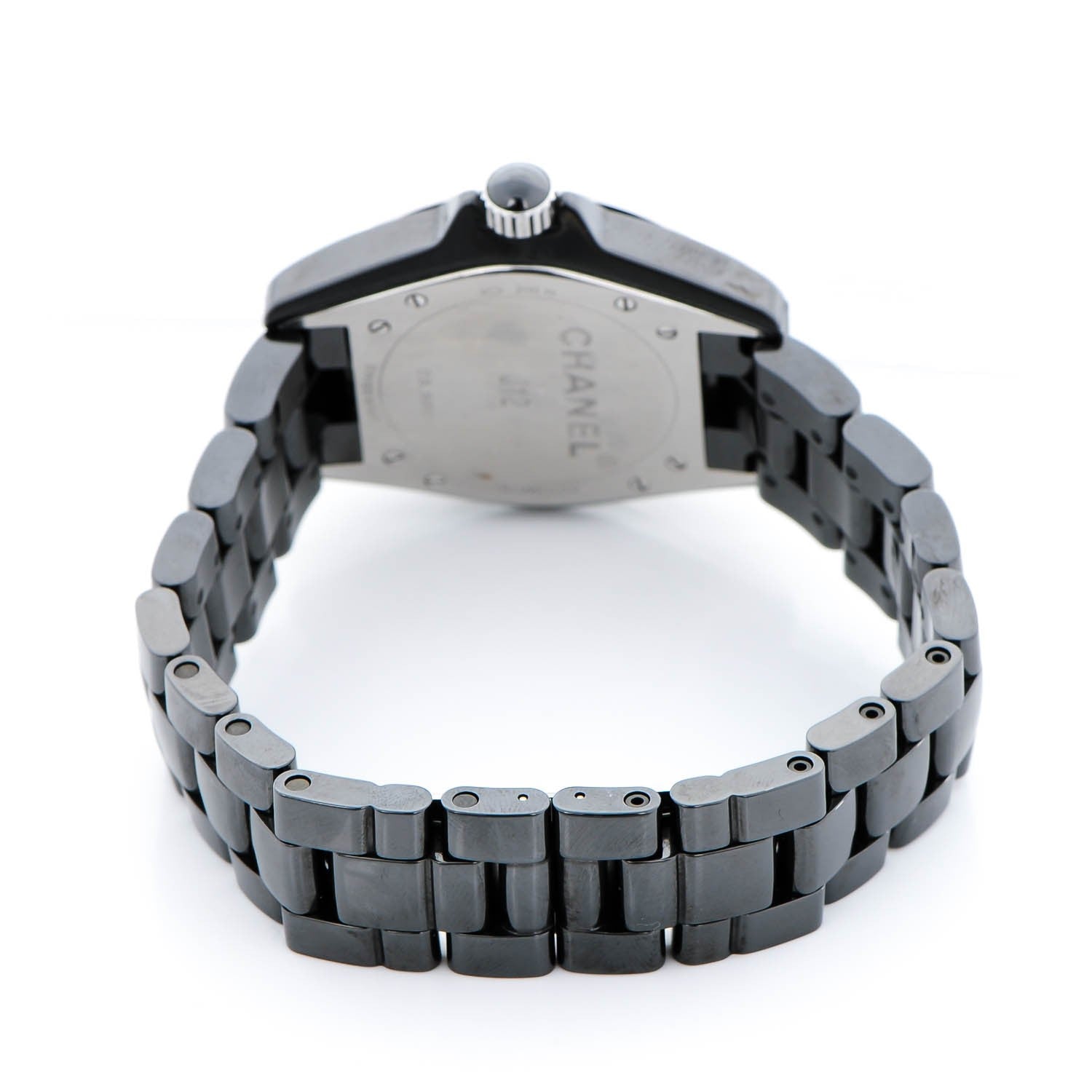 Chanel Stainless Steel Ceramic Diamond Pave Bezel 38mm J12 Haute Joaillerie Chromatic Automatic Watch Black 4 of 6