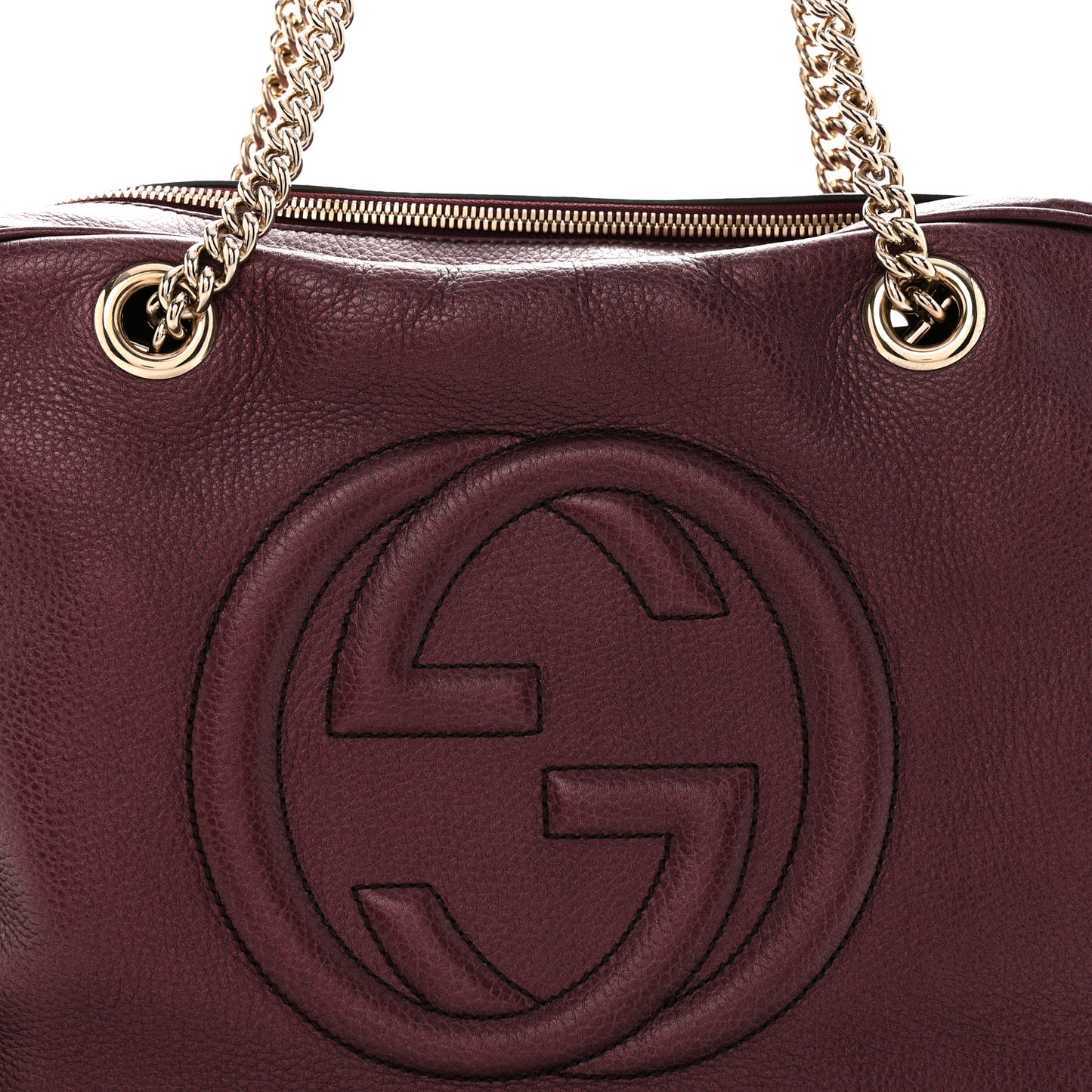 Metallic Cellarius Calfskin Medium Soho Bowler Classic Burgundy
