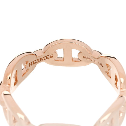Hermes 18K Rose Gold PM Chaine d'Ancre Enchainee Ring 52 6 4 of 7