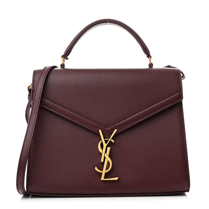 Saint Laurent Grain de Poudre Medium Classic Monogram Cassandra Top Handle Rouge Legion 1 of 12