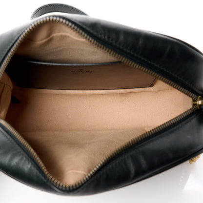 Gucci Calfskin Matelasse Small GG Marmont Chain Shoulder Bag Black 5 of 10