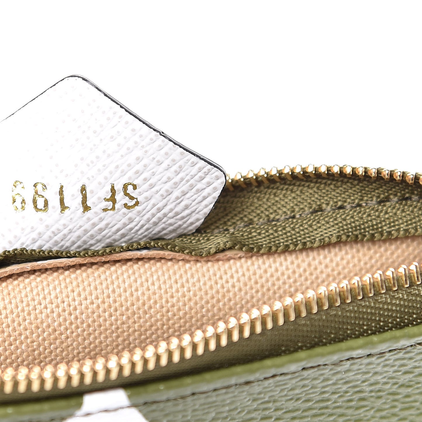 Monogram Giant Micro Pochette Accessories Kaki White