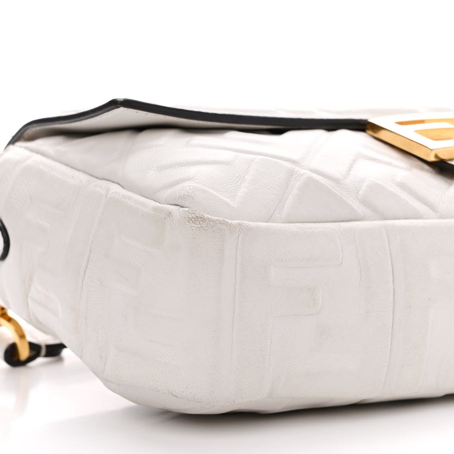 Nappa FF 1974 Embossed Baguette White
