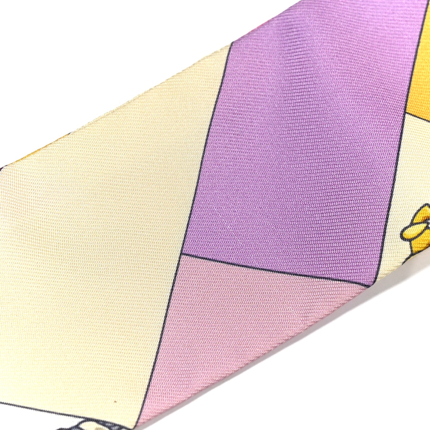 Silk Cliquetis Twilly Bouton D Or Mauve