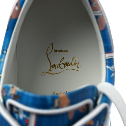 Christian Louboutin Calfskin Mens Louis Junior Spikes Orlato Flat Sneakers 42 Multicolor Bianco 7 of 7
