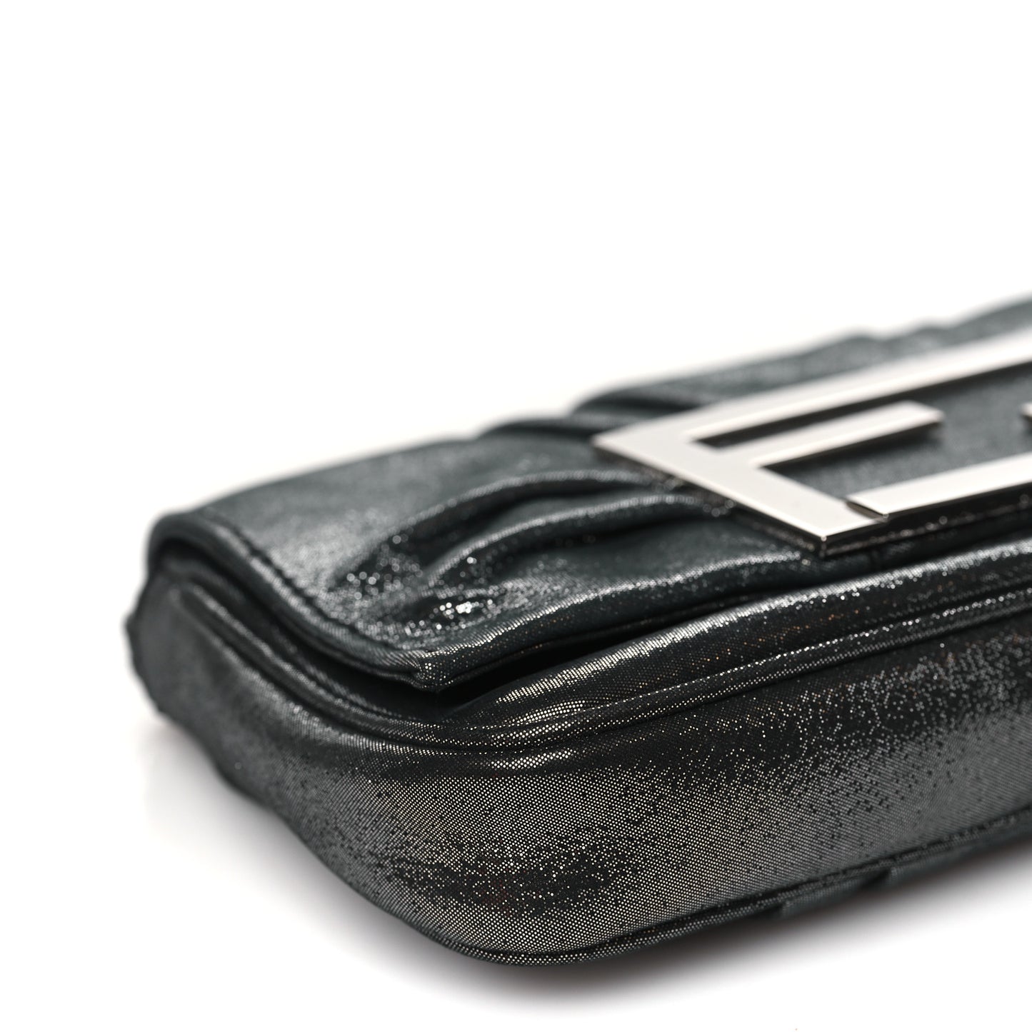 Metallic Calfskin Mia Pochette Silver