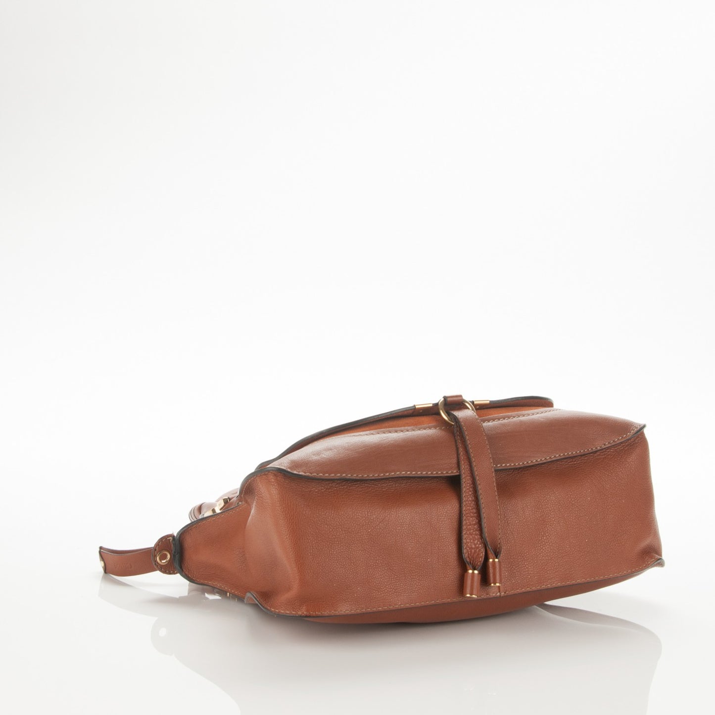 Calfskin Medium Marcie Nude Satchel Tobacco