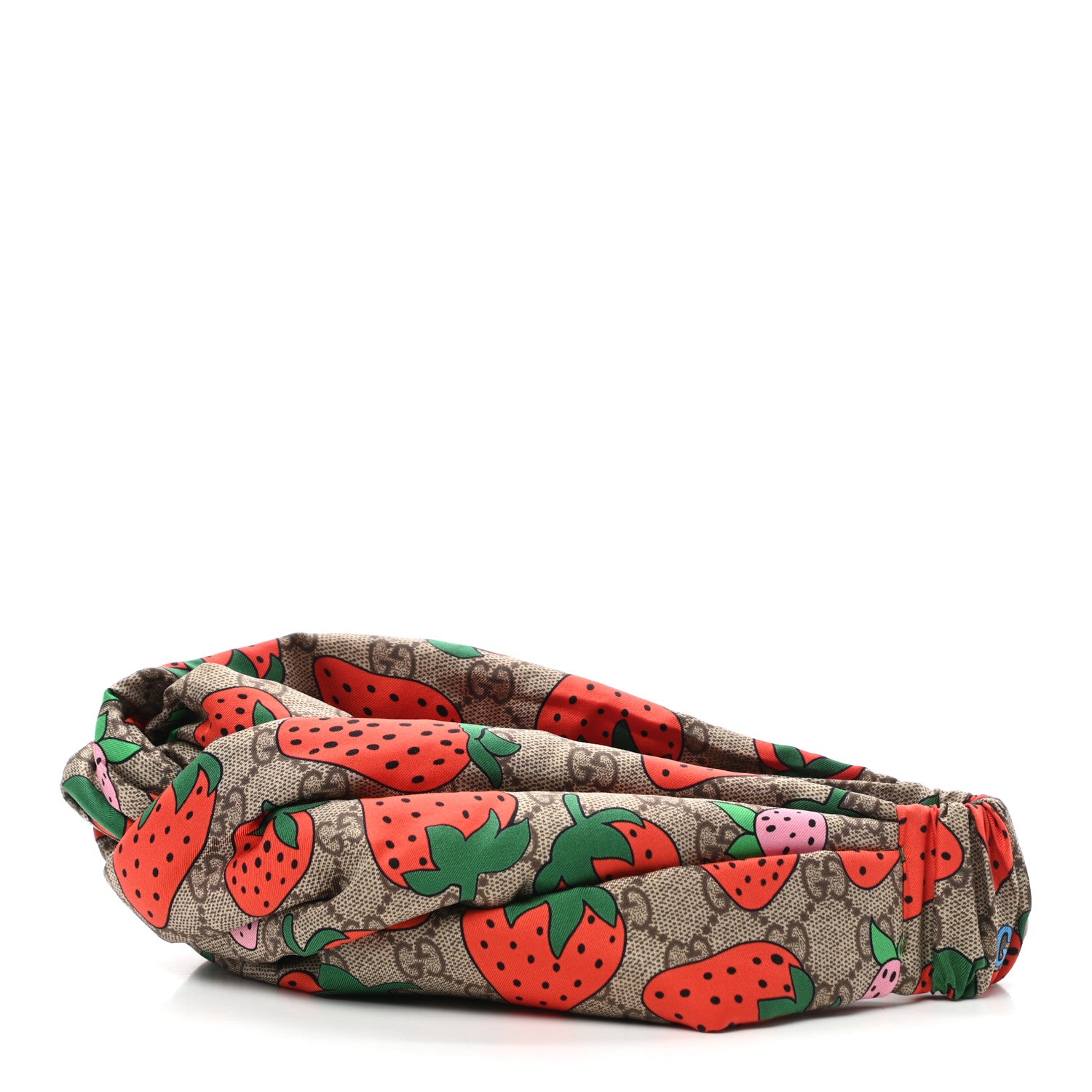 Gucci Silk Monogram Strawberry Print Headband M 4 of 6
