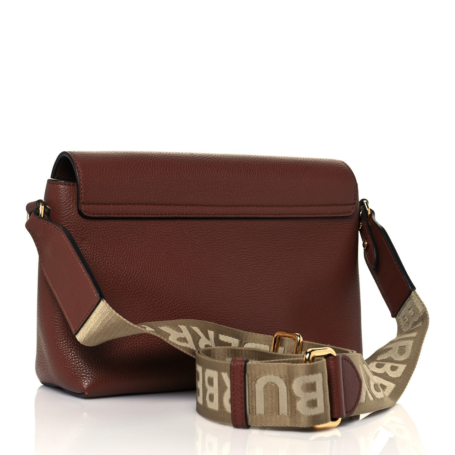 Burberry Calfskin Vintage Check Note Crossbody Bag Tan 3 of 12