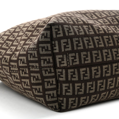 Fendi Zucchino Vitello Roll Tote Testa di Moro Beige 8 of 12