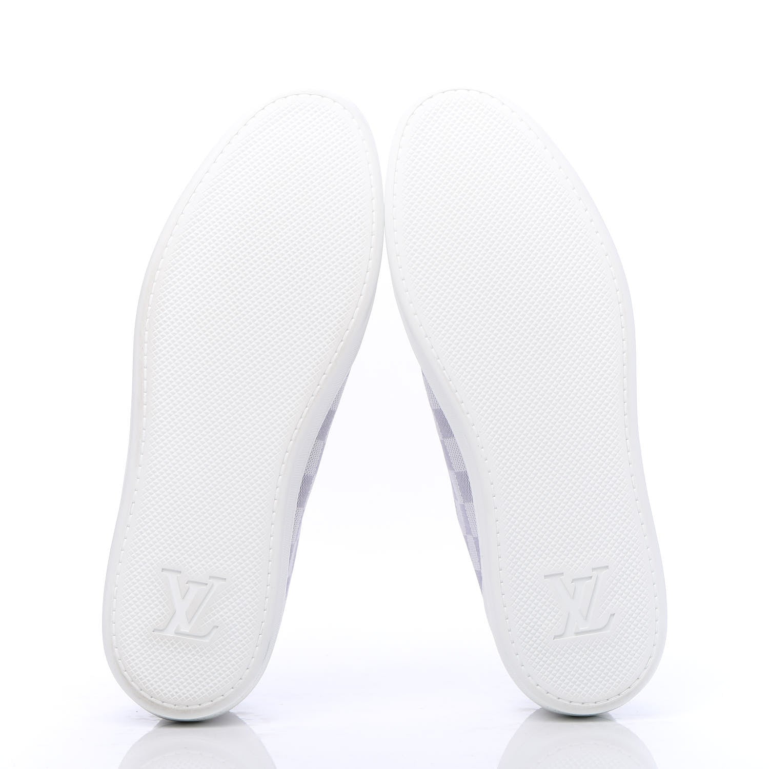 Louis Vuitton Calfskin Damier Azur Mens Offshore Sneakers 9.5 White 6 of 9