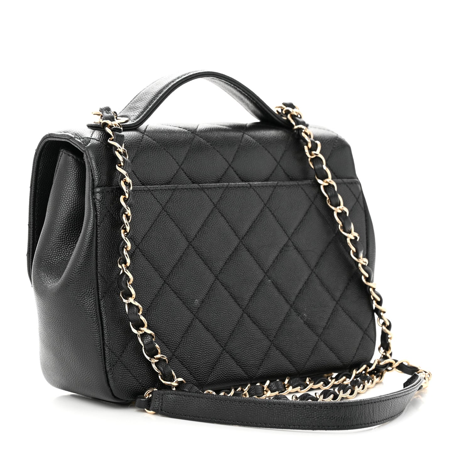 Caviar Quilted Medium Business Affinity Flap Black