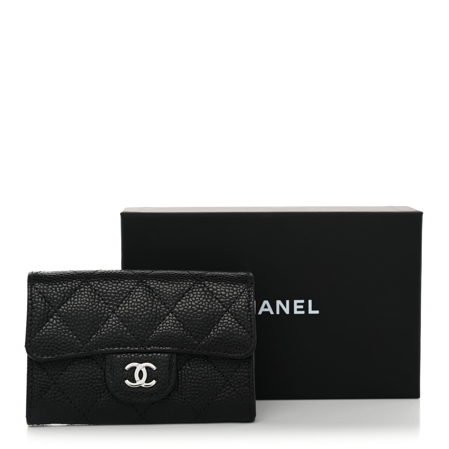 Chanel Caviar Quilted Flap Card Holder Black 10 of 10