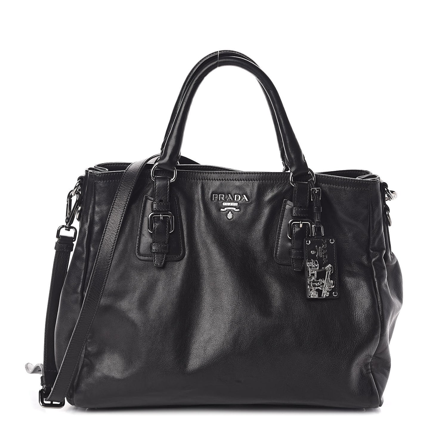 Soft Calfskin Shoulder Bag Black