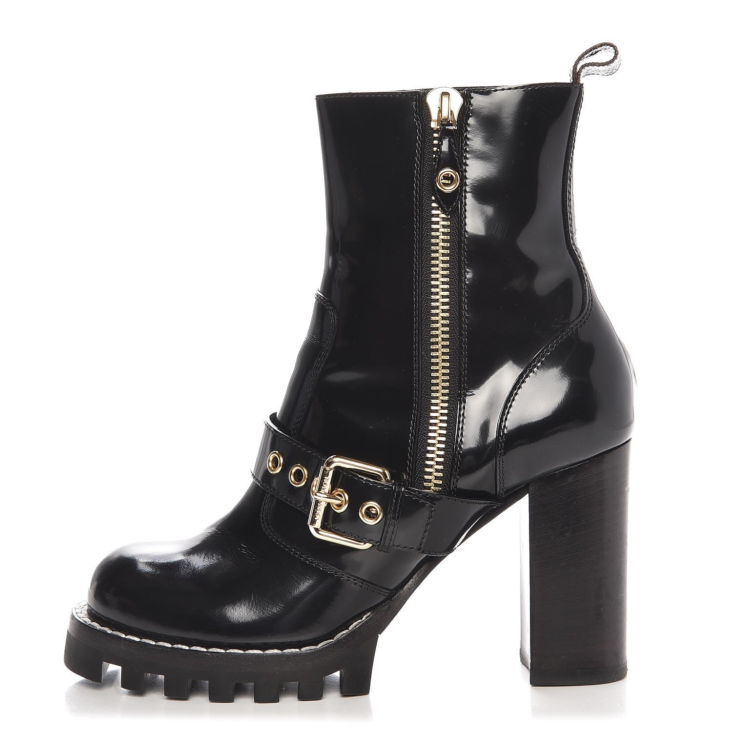Louis Vuitton Patent Calfskin Star Trail Ankle Boots 39 Black 1 of 7