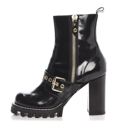 Louis Vuitton Patent Calfskin Star Trail Ankle Boots 39 Black 1 of 7