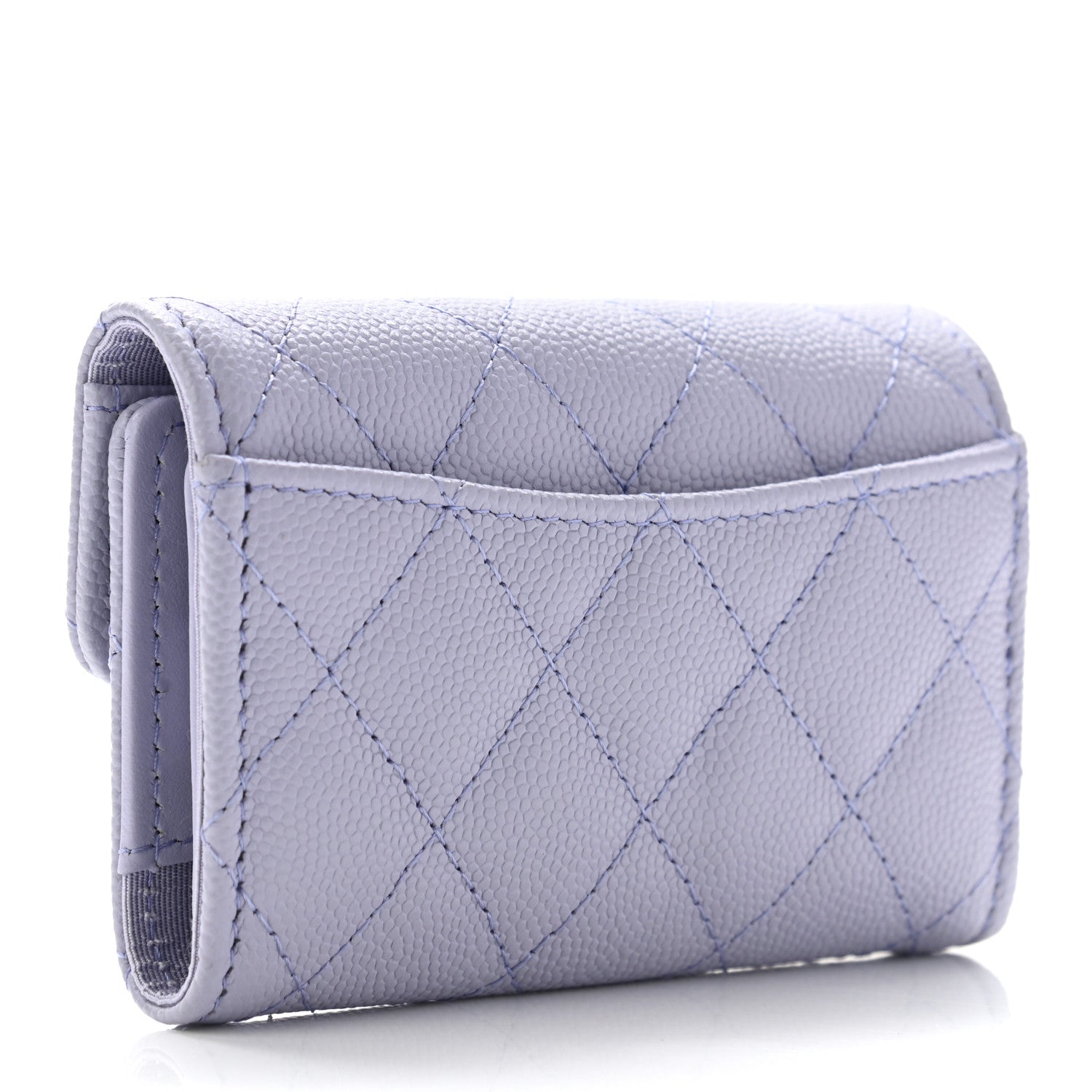 Chanel Caviar Quilted Classic 4 Key Holder Wallet Light Purple 3 of 10