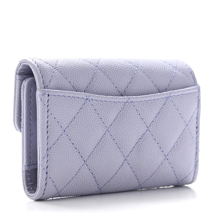 Chanel Caviar Quilted Classic 4 Key Holder Wallet Light Purple 3 of 10