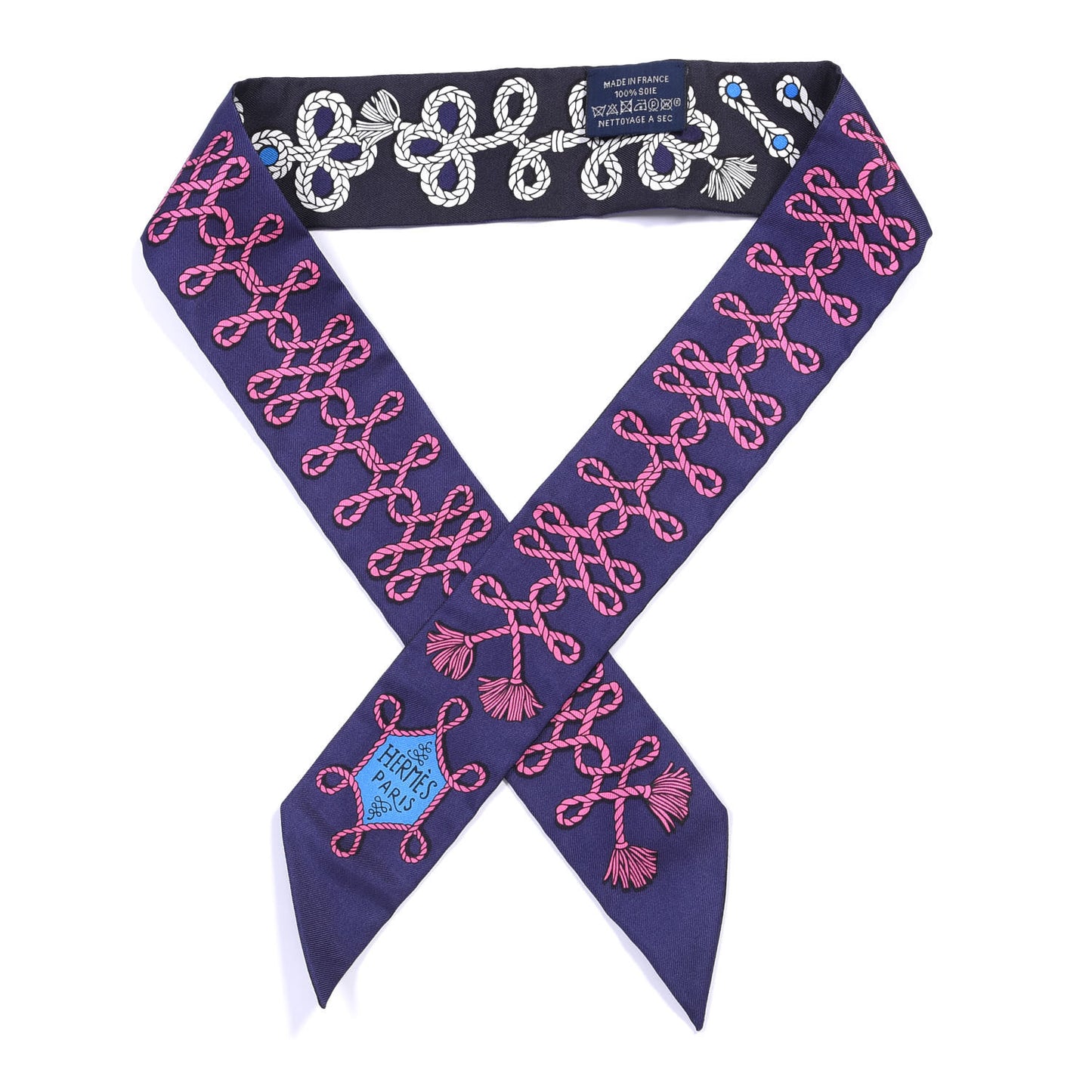 Silk Galons Et Brandebourg Twilly Indigo Rouge Vif Marine