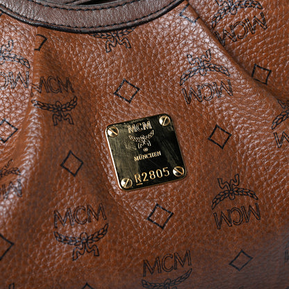 MCM Visetos Calfskin Hobo Cognac 6 of 6