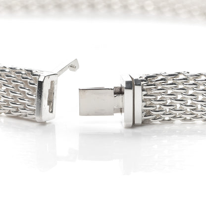 Tiffany Sterling Silver Somerset Mesh Necklace 6 of 7