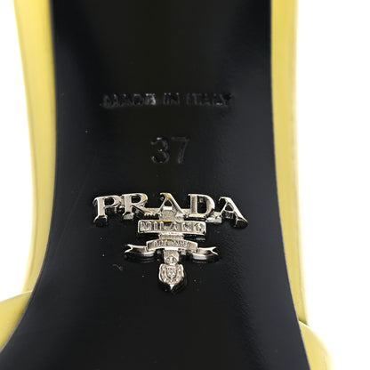 Prada Spazzolato Logo 75mm Slide Sandals 37 Cedro 6 of 8