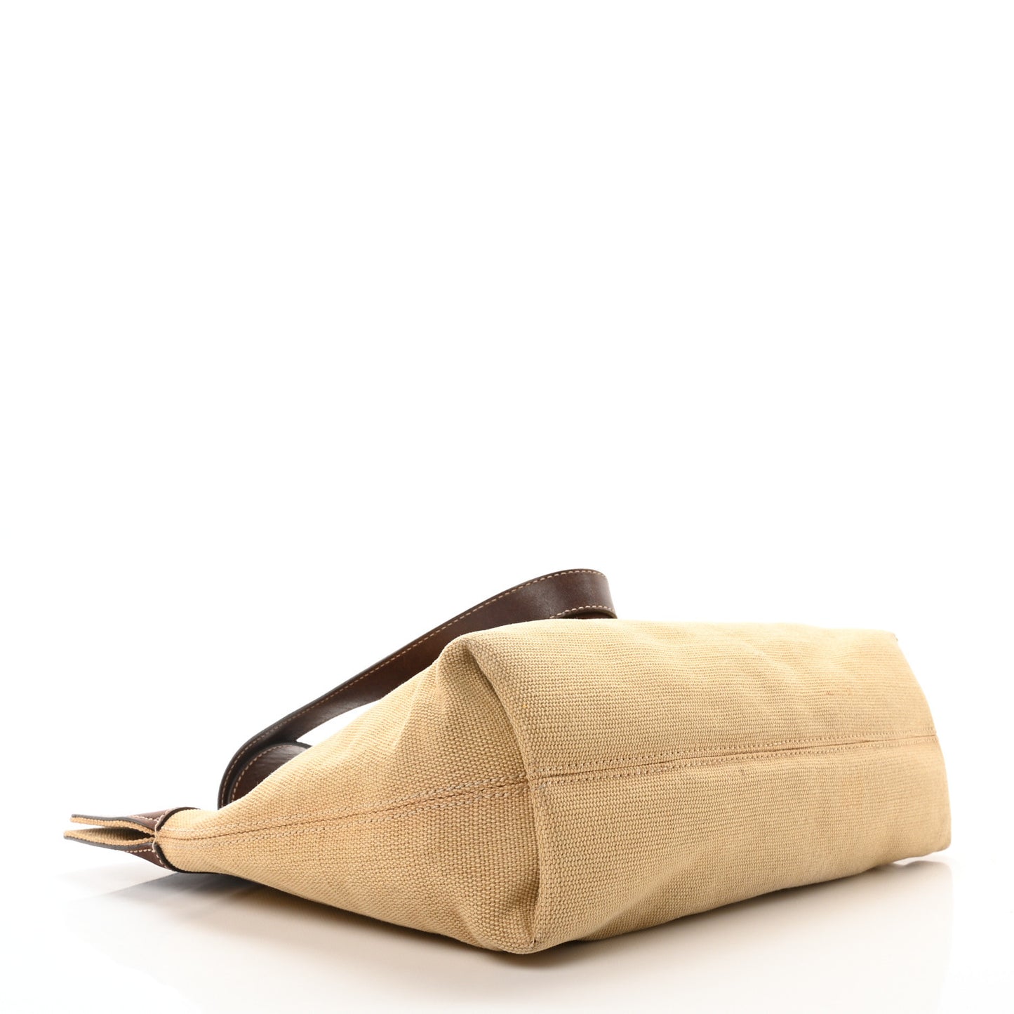 Raffia Calfskin CC Tote Bag Brown