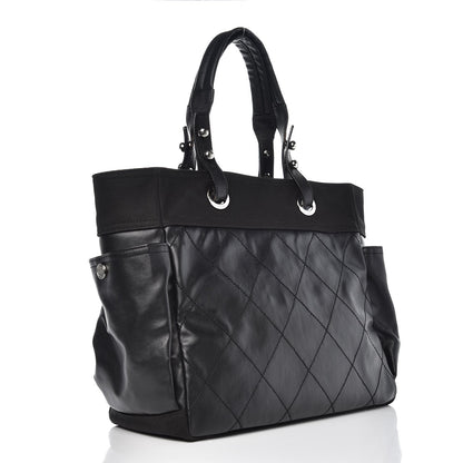 Chanel Coated Canvas Large Paris Biarritz Tote Black 4 of 19