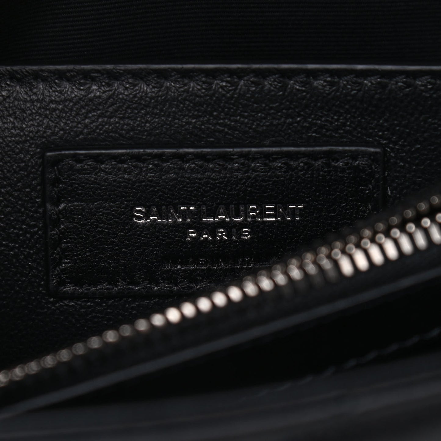 Calfskin Y Quilted Monogram Small Loulou Chain Satchel Black