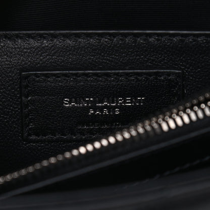 Saint Laurent Calfskin Y Quilted Monogram Small Loulou Chain Satchel Black 6 of 12
