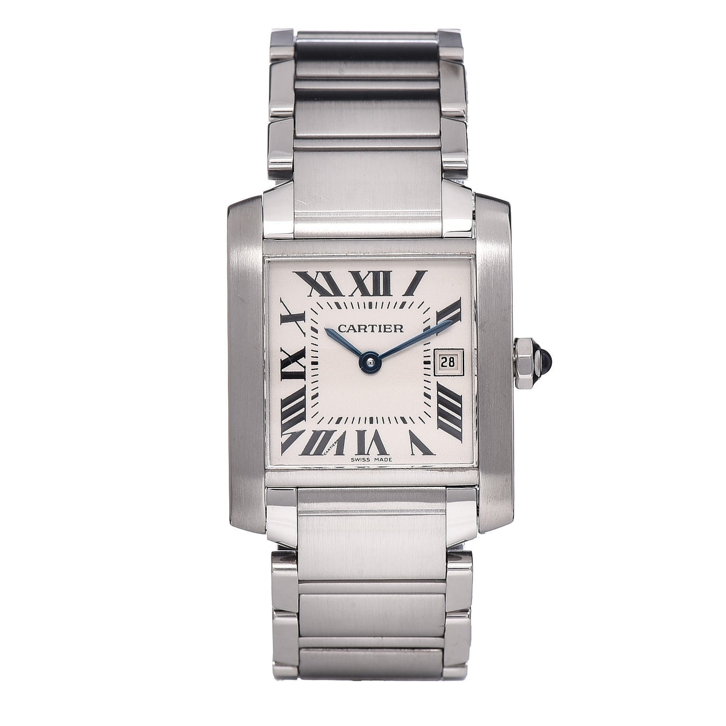 Stainless Steel 25mm Tank Francaise Quartz Watch