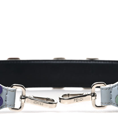 Fendi Vitello Dolce Flowerland Bi-Color Studded Strap You Blue Multicolor 3 of 5