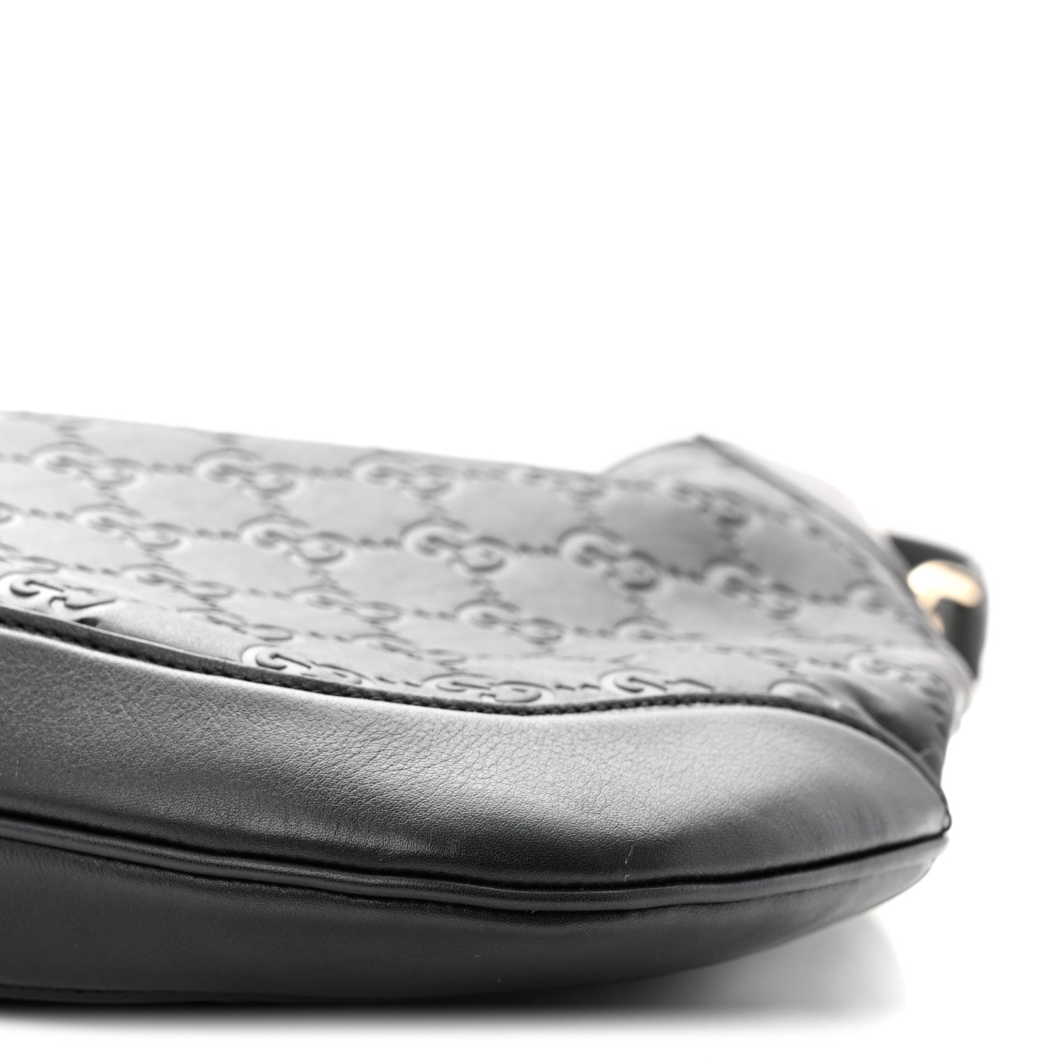Gucci GG Calfskin Embossed B Medium Shoulder Bag Arabella Black 10 of 10