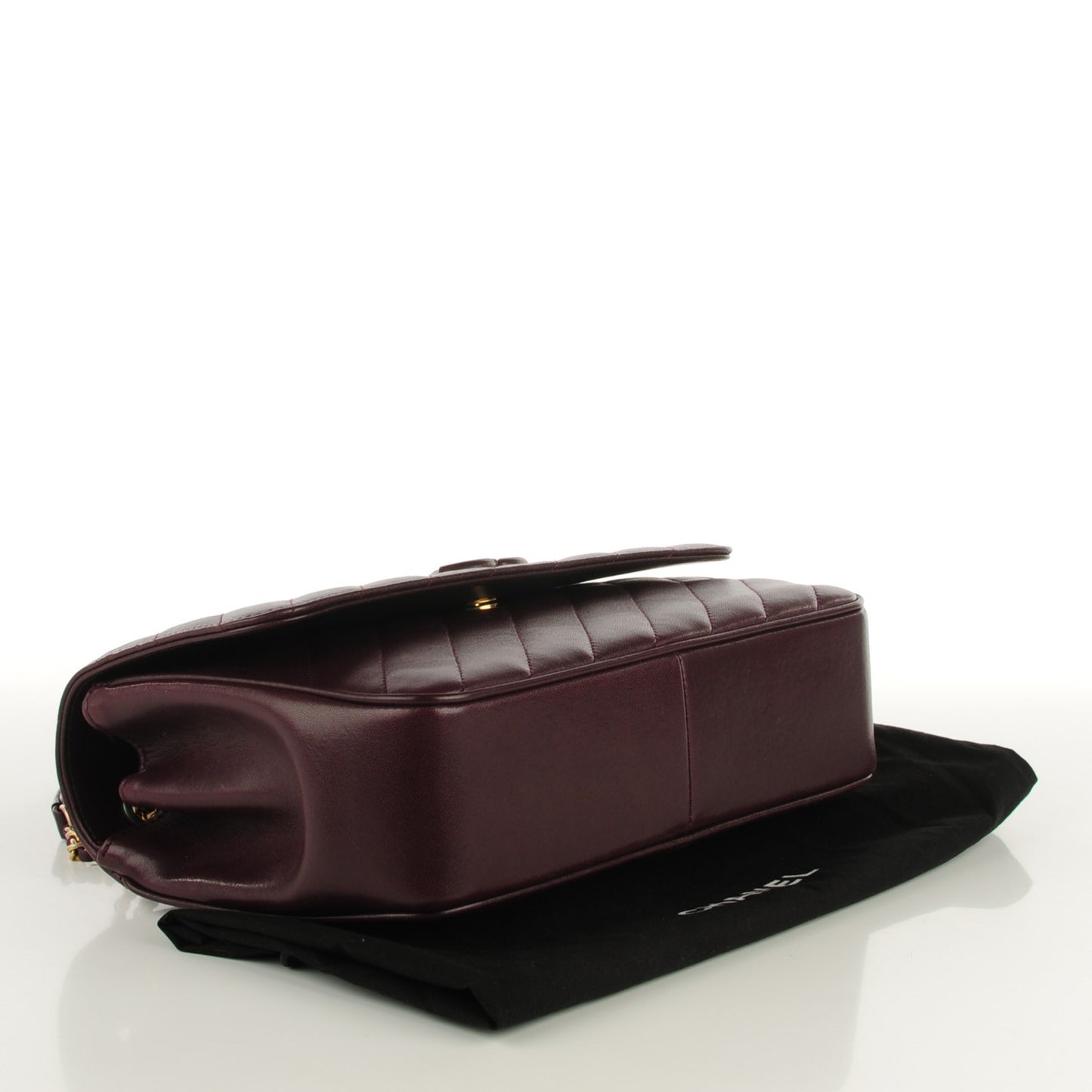 Lambskin Quilted Coco Vintage Jumbo Flap Purple
