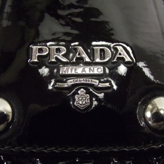 Prada Vernice Gaufre Tote Black 10 of 10