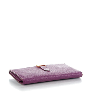 Hermes Chevre Mysore Bearn Tri-Fold Wallet Anemone 4 of 7