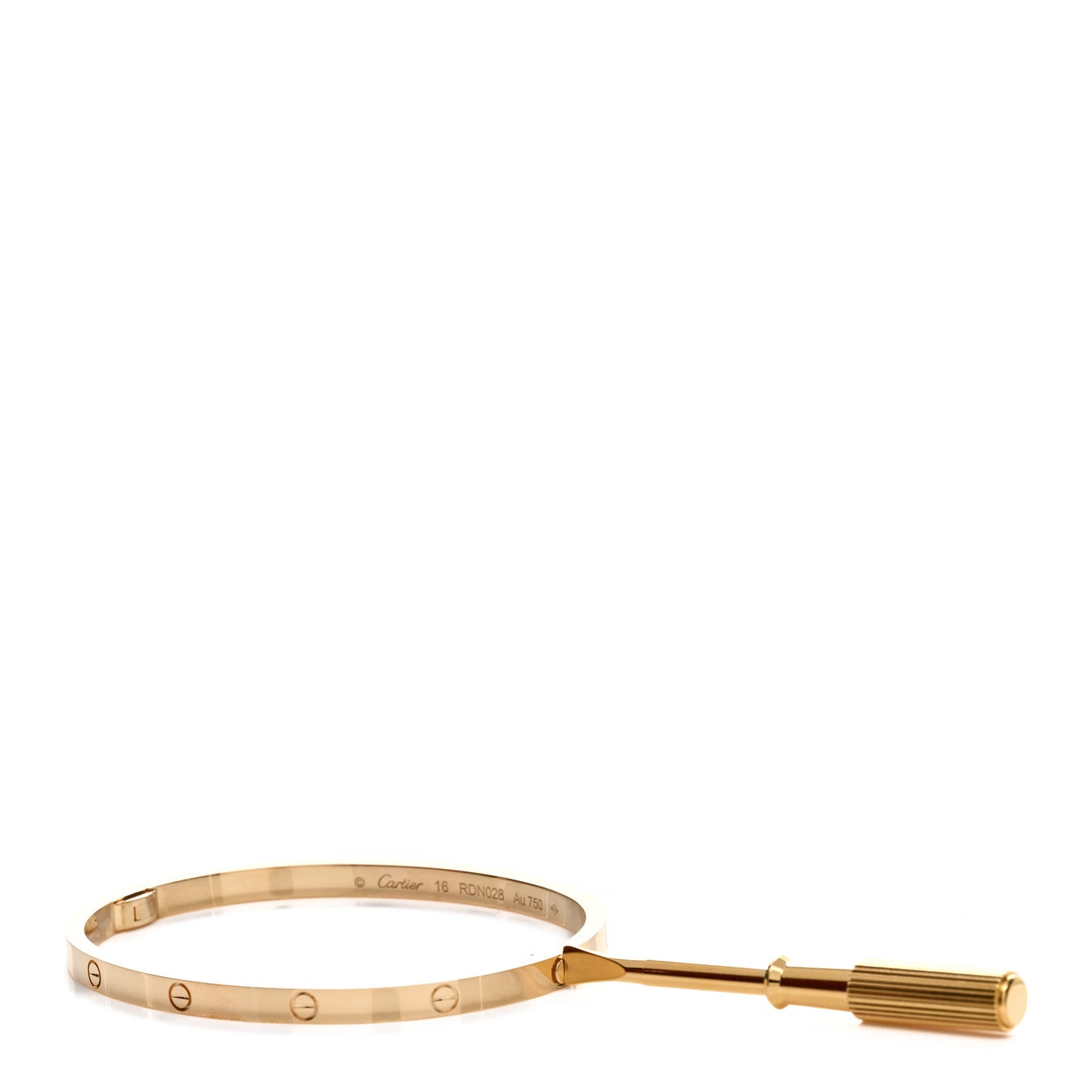 18K Yellow Gold Small LOVE Bracelet 16