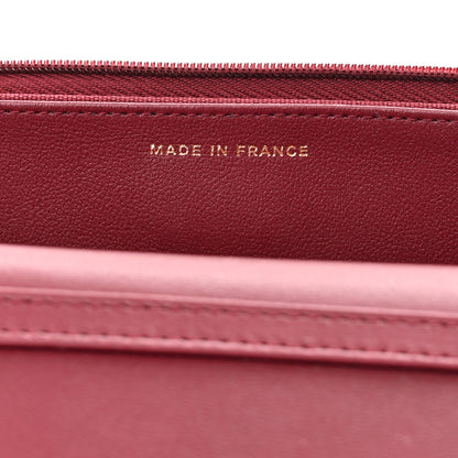 Chanel Lambskin Resin Quilted Coco Hearts Wallet On Chain WOC Burgundy 7 of 12