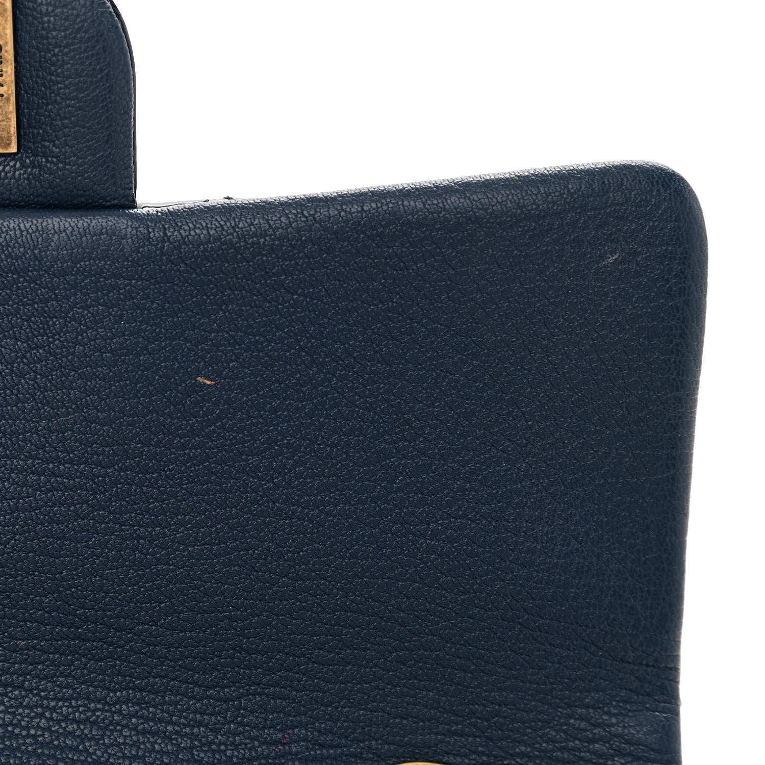 Chanel Patent Goatskin Quilted Medium CC Eyelet Flap Blue 11 of 12